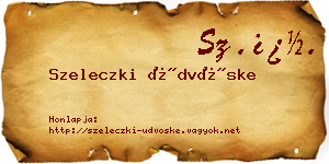 Szeleczki Üdvöske névjegykártya